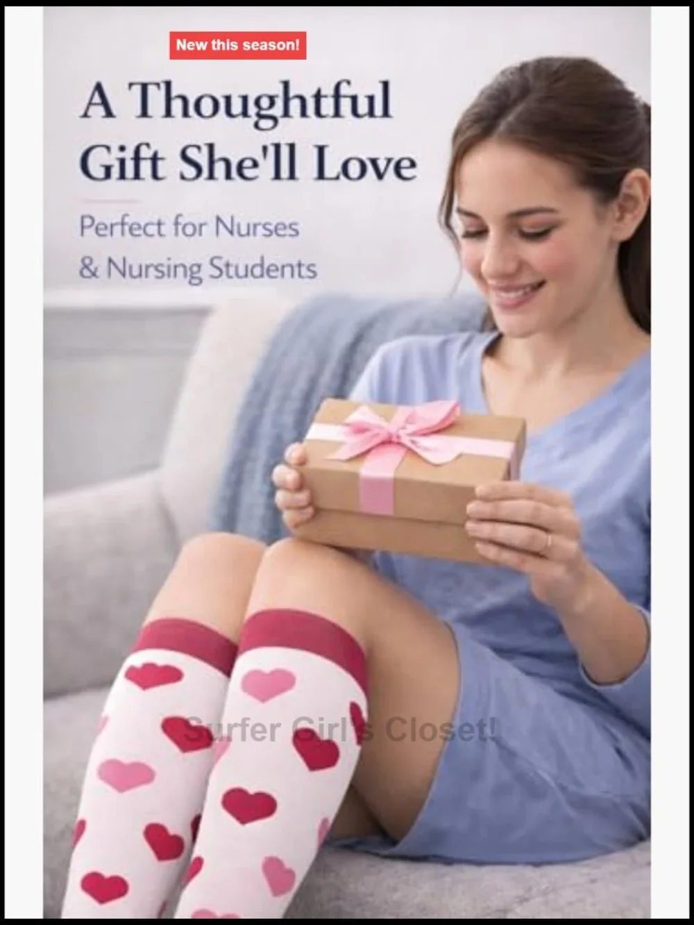 Compression Socks for Running Nurses Travel Support Knee High
